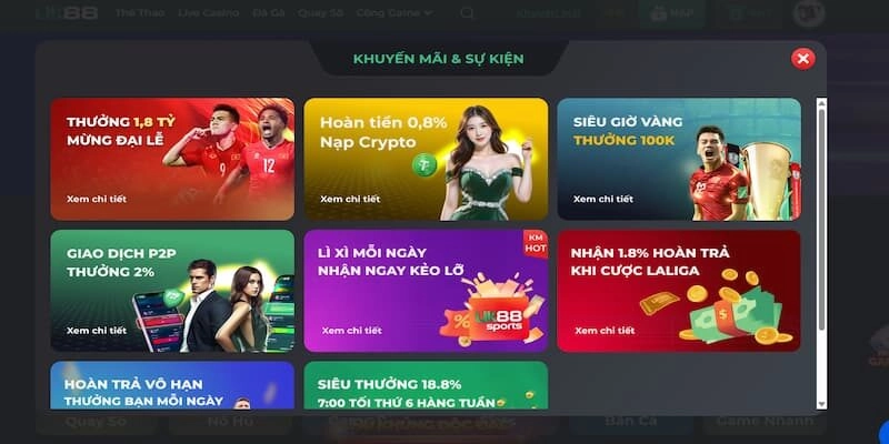 Khuyến mãi hoàn tiền siêu cao mỗi tuần tại Uk88