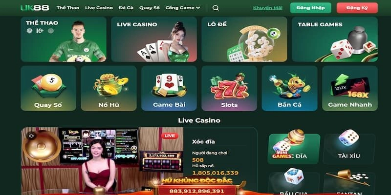 Sản phẩm cá cược hot khi đăng ký thành công Uk88